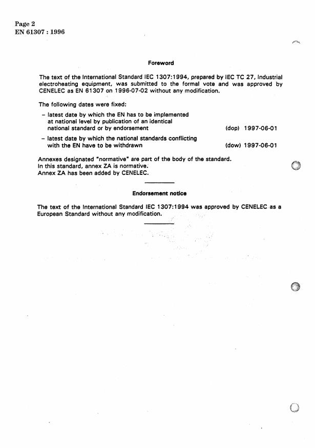 EN 61307:1996 EN 61307:1999 - Page 4 preview