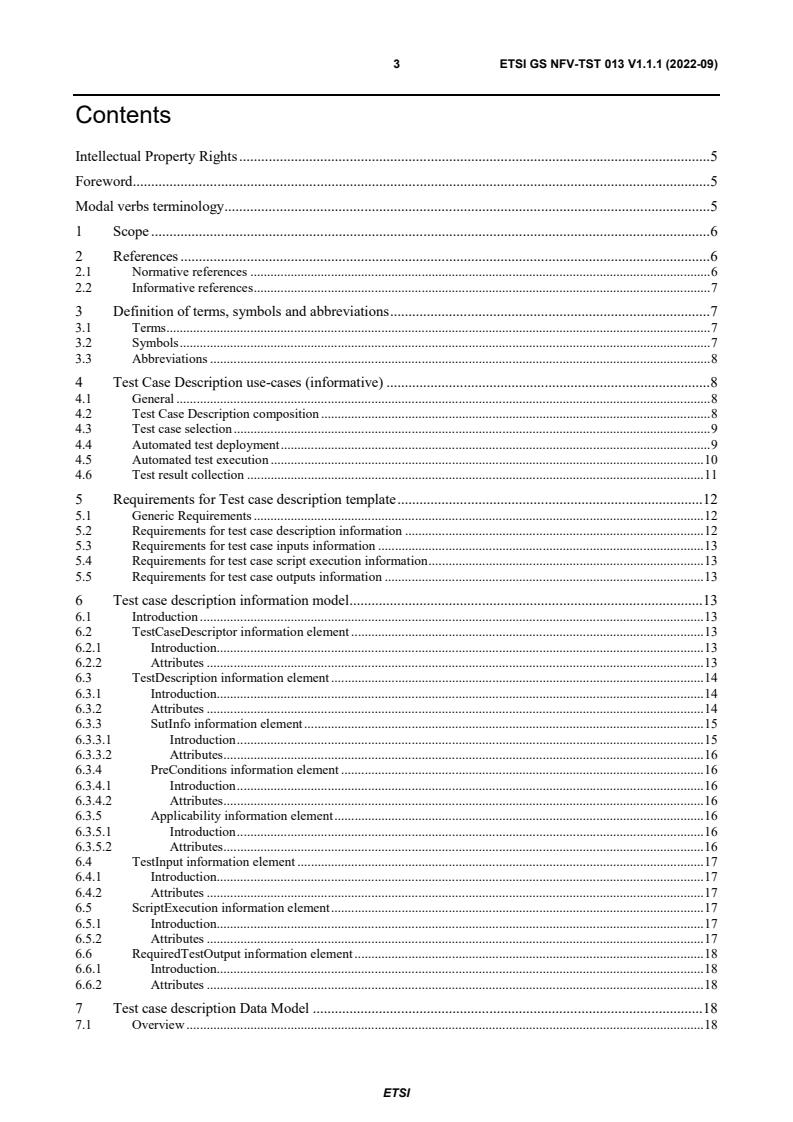 ETSI GS NFV-TST 013 V1.1.1 (2022-09) - Network Functions Virtualisation (NFV); Testing; Test Case Description Template Specification