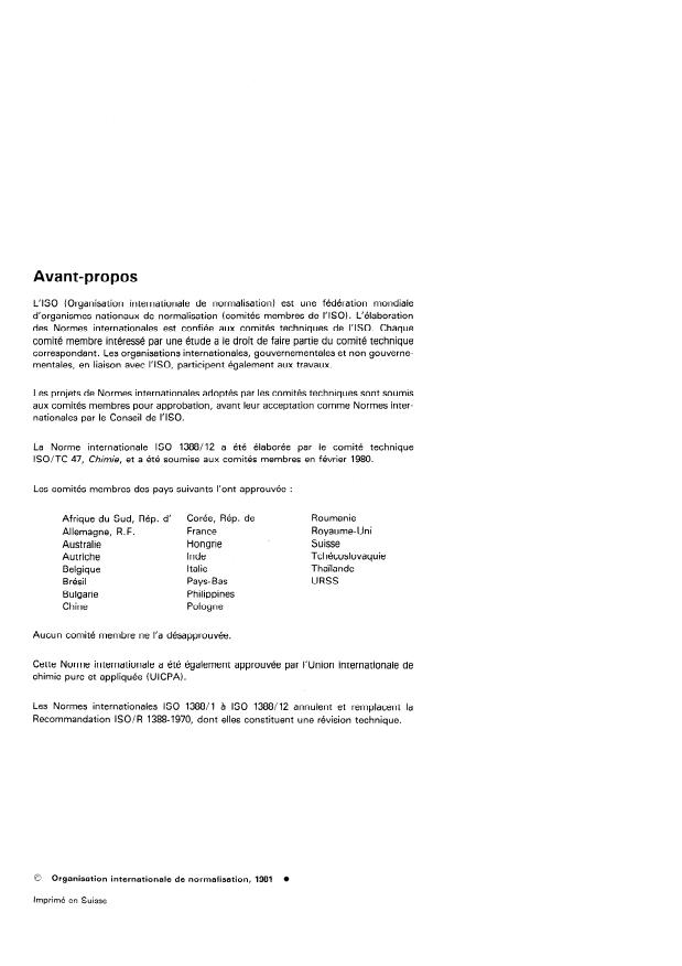 ISO 1388-12:1981 ISO 1388-12:1981 - Éthanol a usage industriel -- Méthodes d'essai - Page 2 preview