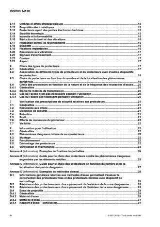 ISO 14120:2015 ISO 14120:2015 - Sécurité des machines -- Protecteurs -- Prescriptions générales pour la conception et la construction des protecteurs fixes et mobiles - Page 4 preview