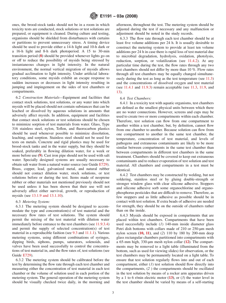 ASTM E1191-03a(2008) - Standard Guide for Conducting Life-Cycle Toxicity Tests with Saltwater Mysids