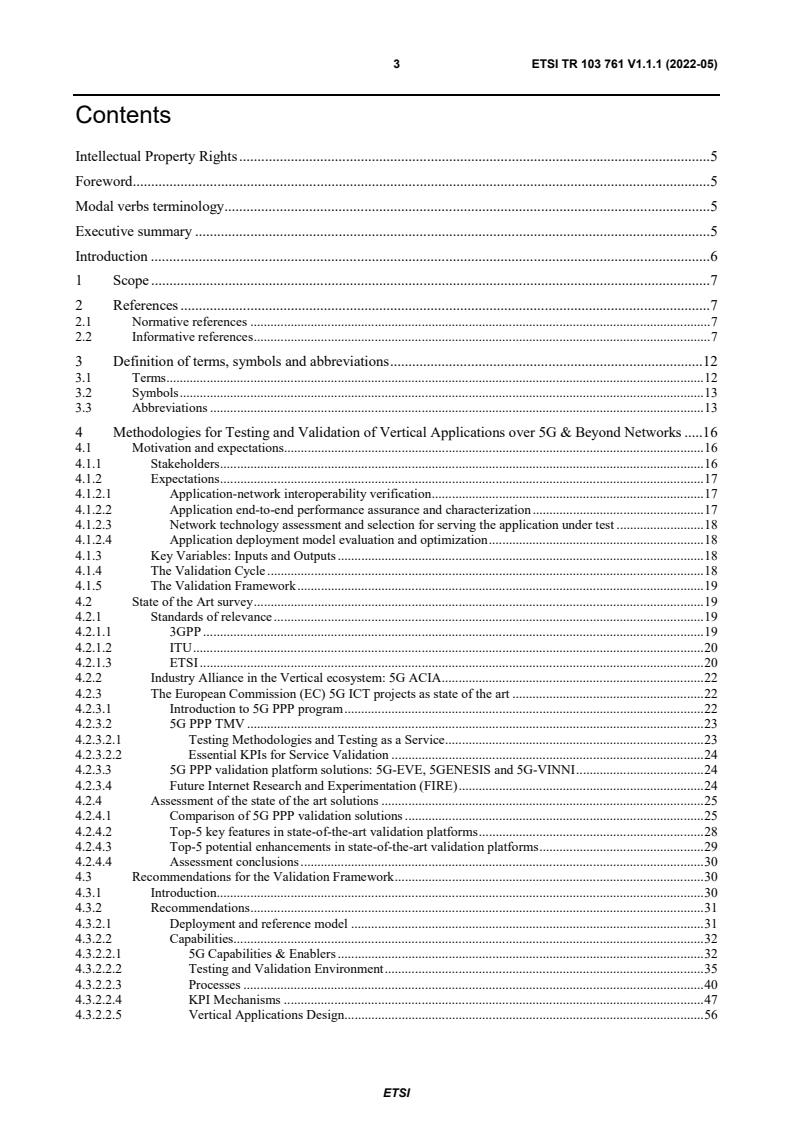 ETSI TR 103 761 V1.1.1 (2022-05) ETSI TR 103 761 V1.1.1 (2022-05) - Core Network and Interoperability Testing (INT); Methodologies for E2E Testing & Validation of Vertical Applications over 5G & Beyond networks