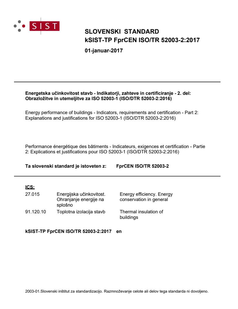 kTP FprCEN ISO/TR 52003-2:2017 - BARVE