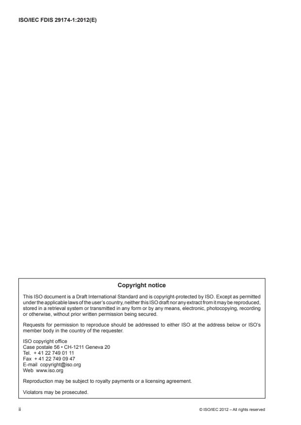 ISO/IEC FDIS 29174-1 ISO/IEC FDIS 29174-1 - Information technology -- UII scheme and encoding format for Mobile AIDC services - Page 2 preview