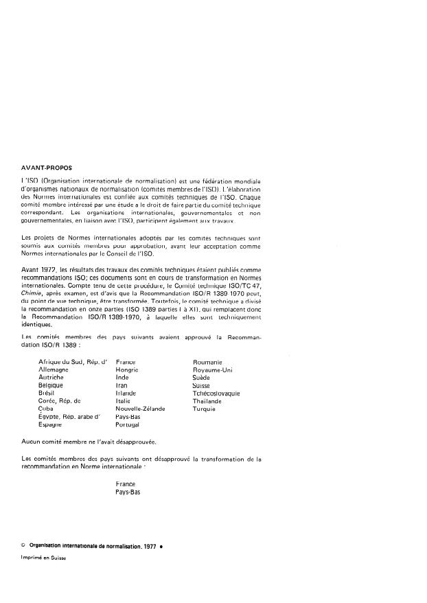 ISO 1389-11:1977 ISO 1389-11:1977 - Anhydride phtalique a usage industriel -- Méthodes d'essai - Page 2 preview