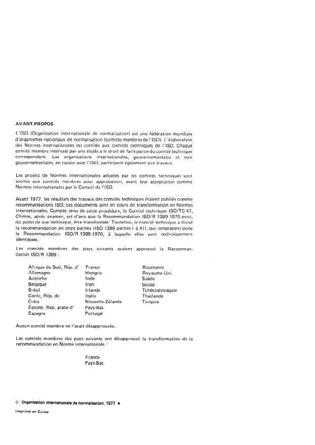 ISO 1389-11:1977 ISO 1389-11:1977 - Anhydride phtalique a usage industriel -- Méthodes d'essai - Page 2 preview