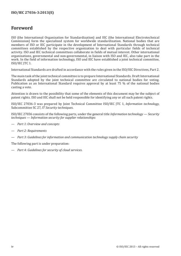 ISO/IEC 27036-3:2013 ISO/IEC 27036-3:2013 - Information technology -- Security techniques -- Information security for supplier relationships - Page 4 preview
