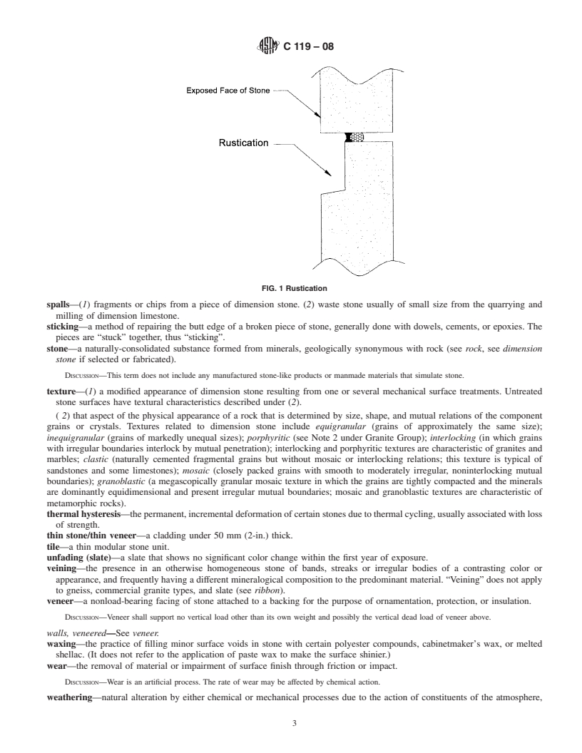 REDLINE ASTM C119-08 - Standard Terminology Relating to Dimension Stone