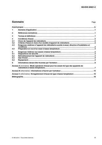 ISO 28921-2:2015 - Robinetterie industrielle -- Robinets d'isolement pour application a basses températures