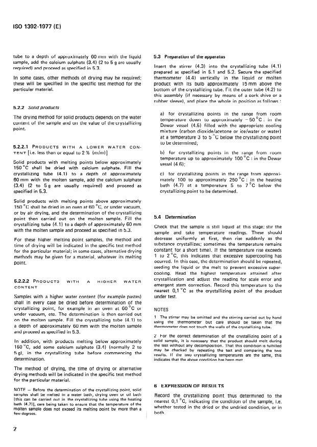 SIST ISO 1392:1995 ISO 1392:1977 - Determination of crystallizing point -- General method - Page 4 preview