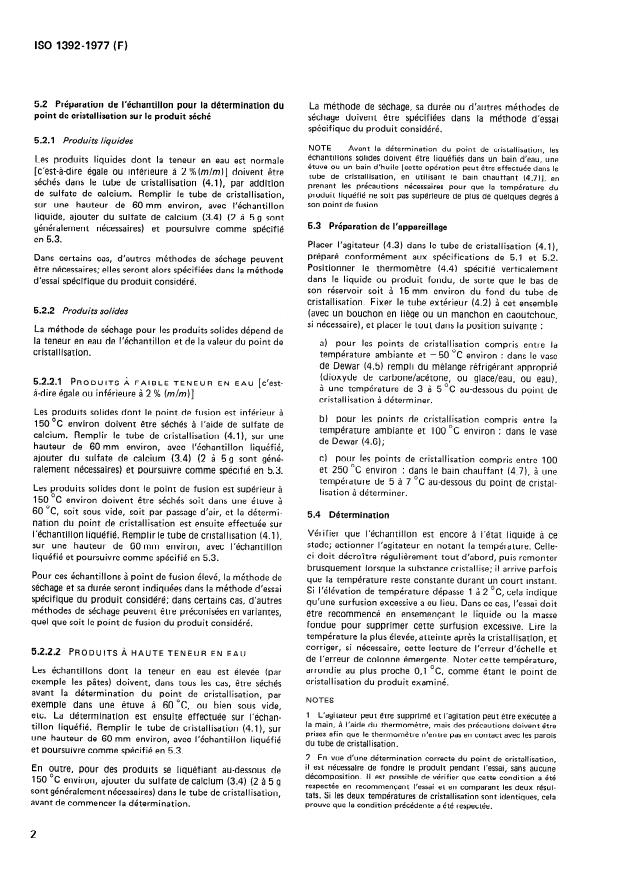 SIST ISO 1392:1995 ISO 1392:1977 - Détermination du point de cristallisation -- Méthode générale - Page 4 preview