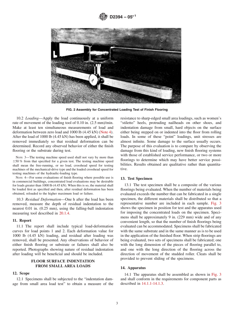 ASTM D2394-05e1 - Standard Test Methods for  Simulated Service Testing of Wood and Wood-Base Finish Flooring