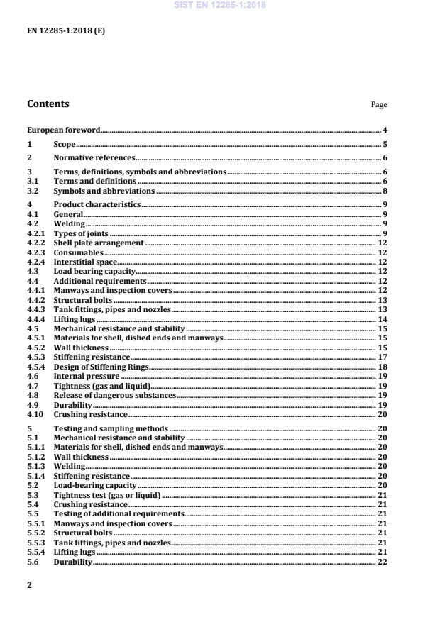 SIST EN 12285-1:2018 SIST EN 12285-1:2018 - Page 4 preview