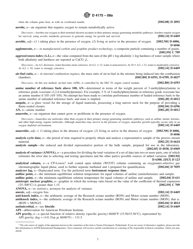 REDLINE ASTM D4175-08a - Standard Terminology Relating to Petroleum, Petroleum Products, and Lubricants