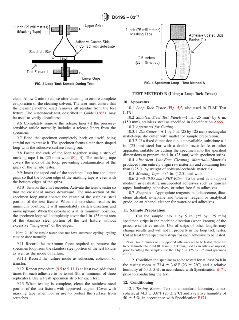 ASTM D6195-03e1 - Standard Test Methods for Loop Tack