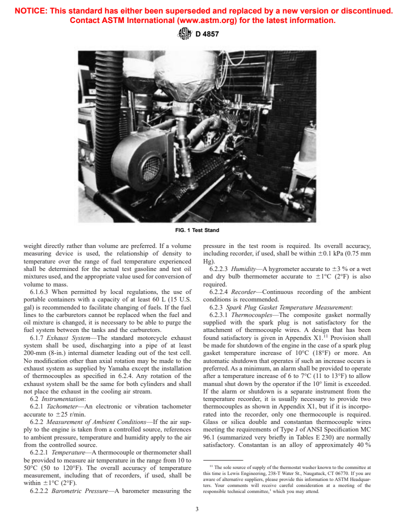 ASTM D4857-01a - Standard Test Method for Determination of the Ability of Lubricants to Minimize Ring Sticking and Piston Deposits in Two-Stroke-Cycle Gasoline Engines Other Than Outboards