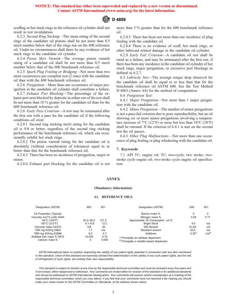 ASTM D4859-97 - Standard Specification for Lubricants for Two-Stroke-Cycle Spark-Ignition Gasoline Engines-TC