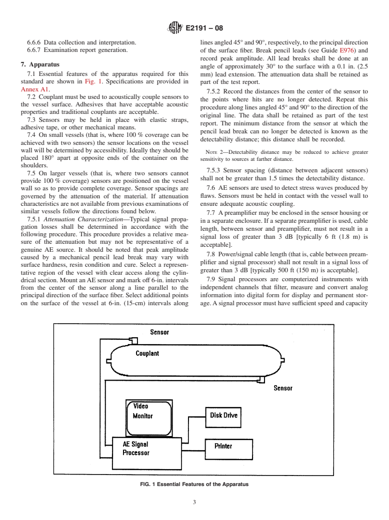 ASTM E2191-08 - Standard Practice for Examination of Gas-Filled Filament-Wound Composite Pressure Vessels Using Acoustic Emission