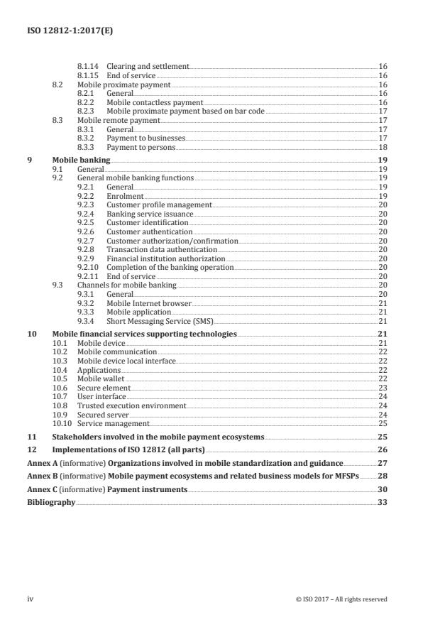 ISO 12812-1:2017 ISO 12812-1:2017 - Core banking -- Mobile financial services - Page 4 preview