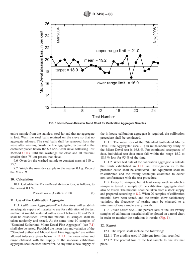 ASTM D7428-08 - Standard Test Method for Resistance of Fine Aggregate to Degradation by Abrasion in the Micro-Deval Apparatus