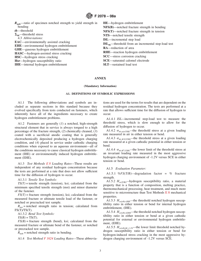 ASTM F2078-08 - Standard Terminology Relating to Hydrogen Embrittlement Testing