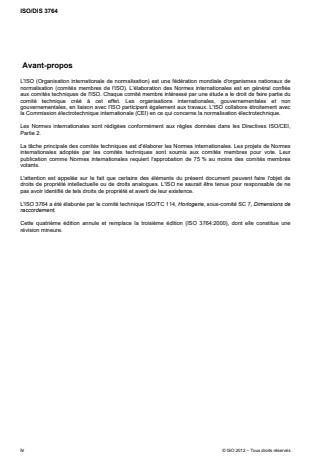 ISO 3764:2016 ISO 3764:2016 - Instruments horaires -- Mouvements -- Formes, dimensions et nomenclature - Page 4 preview