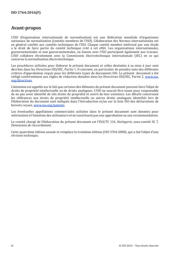 ISO 3764:2016 ISO 3764:2016 - Instruments horaires -- Mouvements -- Formes, dimensions et nomenclature - Page 4 preview