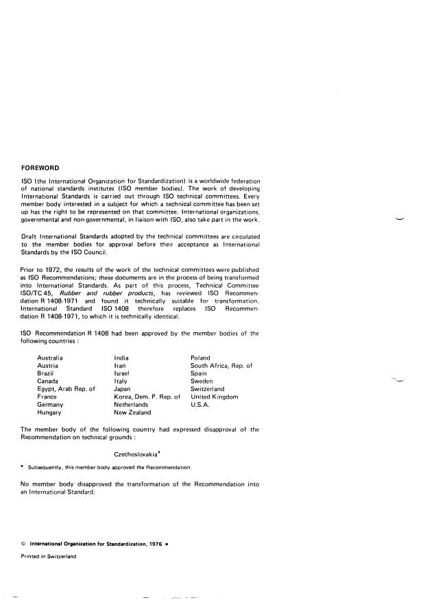 ISO 1408:1976 ISO 1408:1976 - Vulcanized rubber -- Determination of carbon black content -- Pyrolytic method - Page 2 preview