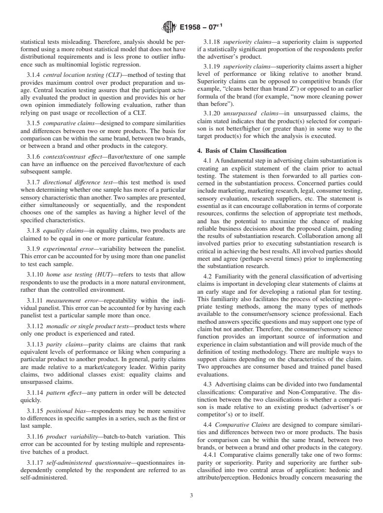 ASTM E1958-07e1 - Standard Guide for Sensory Claim Substantiation