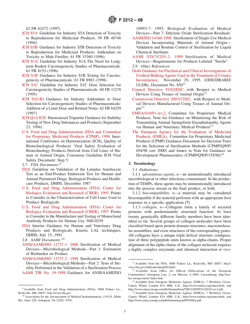 ASTM F2212-08 - Standard Guide for Characterization of Type I Collagen as Starting Material for Surgical Implants and Substrates for Tissue Engineered Medical Products (TEMPs)