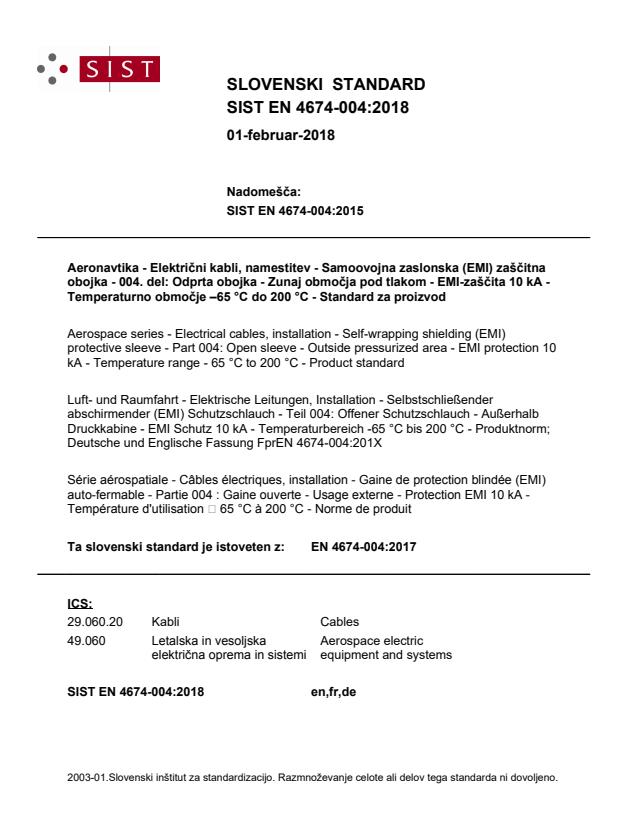 EN 4674-004:2018 - BARVE
