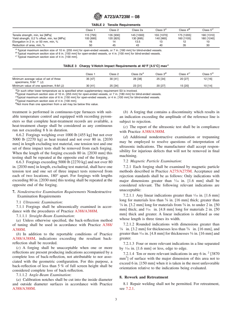 ASTM A723/A723M-08 - Standard Specification for  Alloy Steel Forgings for High-Strength Pressure Component Application