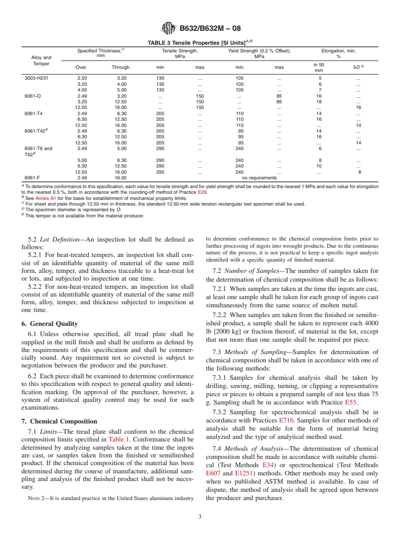 ASTM B632/B632M-08 - Standard Specification for Aluminum-Alloy Rolled Tread Plate