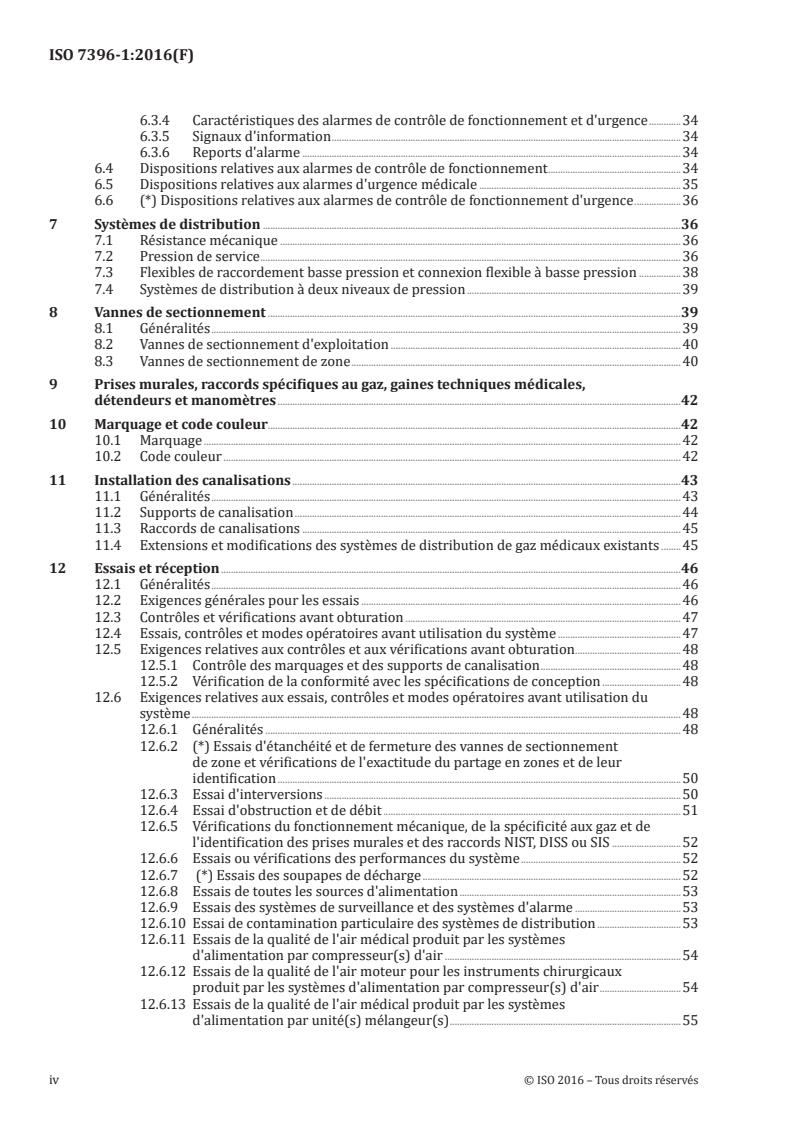 ISO 7396-1:2016 ISO 7396-1:2016 - Systemes de distribution de gaz médicaux - Page 4 preview
