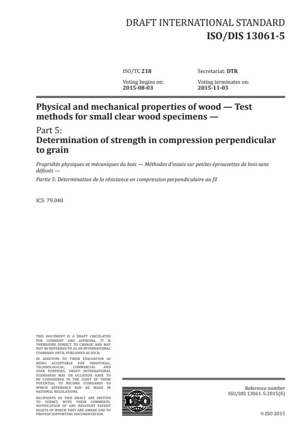 ISO/DIS 13061-5