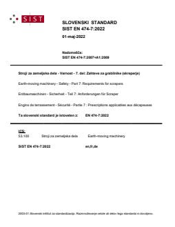 SIST EN 474-7:2022 - Page 1 preview
