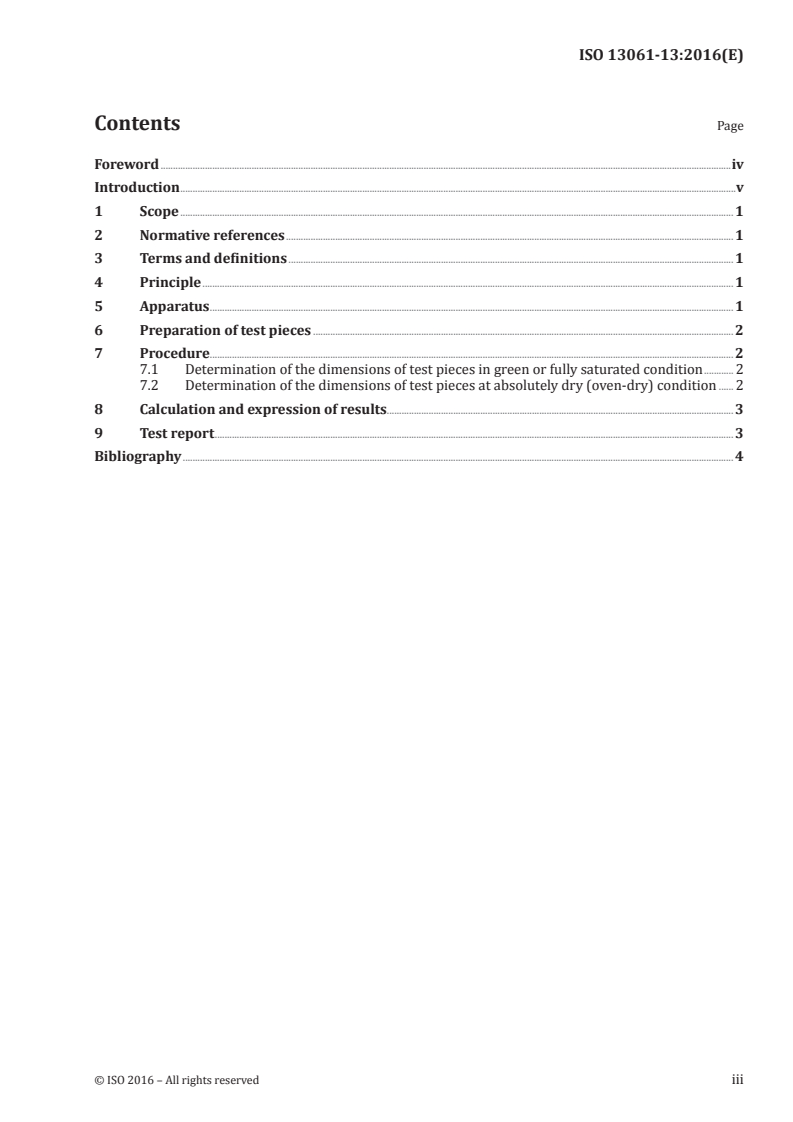 ISO 13061-13:2016 - Physical and mechanical properties of wood — Test methods for small clear wood specimens — Part 13: Determination of radial and tangential shrinkage
Released:11/14/2016