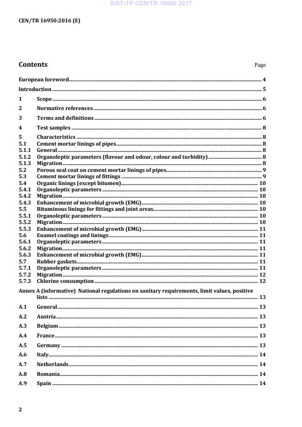 CEN/TR 16950:2016 TP CEN/TR 16950:2017 - Page 4 preview