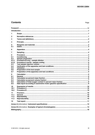 ISO 22854:2014 - Liquid petroleum products -- Determination of hydrocarbon types and oxygenates in automotive-motor gasoline and in ethanol (E85) automotive fuel -- Multidimensional gas chromatography method