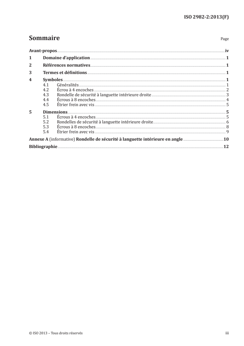 ISO 2982-2:2013 - Roulements — Accessoires — Partie 2: Dimensions des écrous à encoches et dispositifs de blocage
Released:4/10/2013