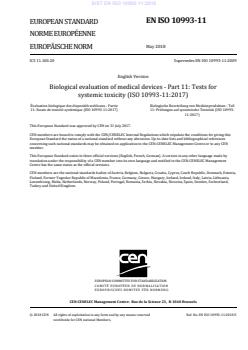 EN ISO 10993-11:2018 - Page 3 preview