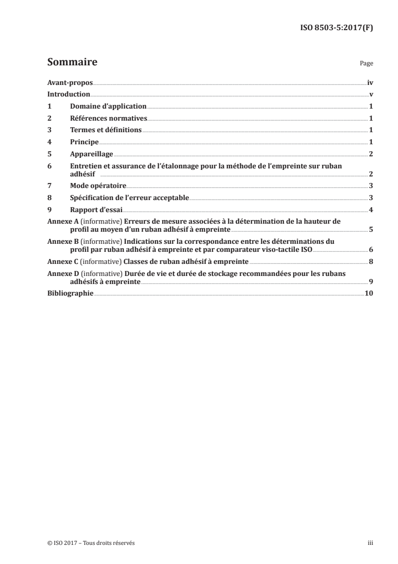 ISO 8503-5:2017 - Préparation des subjectiles d'acier avant application de peintures et de produits assimilés — Caractéristiques de rugosité des subjectiles d'acier décapés — Partie 5: Méthode de l'empreinte sur ruban adhésif pour la détermination du profil de surface
Released:2. 03. 2017