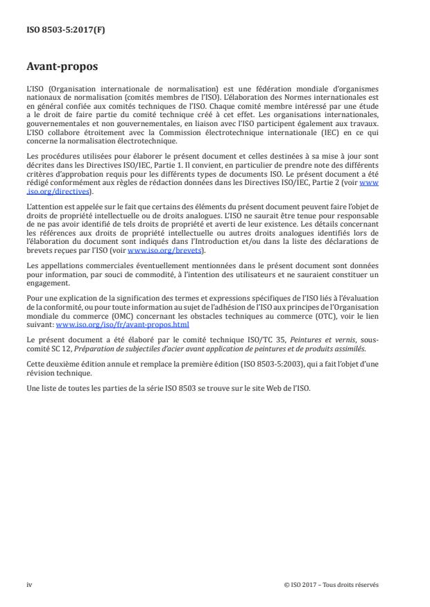 ISO 8503-5:2017 ISO 8503-5:2017 - Préparation des subjectiles d'acier avant application de peintures et de produits assimilés -- Caractéristiques de rugosité des subjectiles d'acier décapés - Page 4 preview