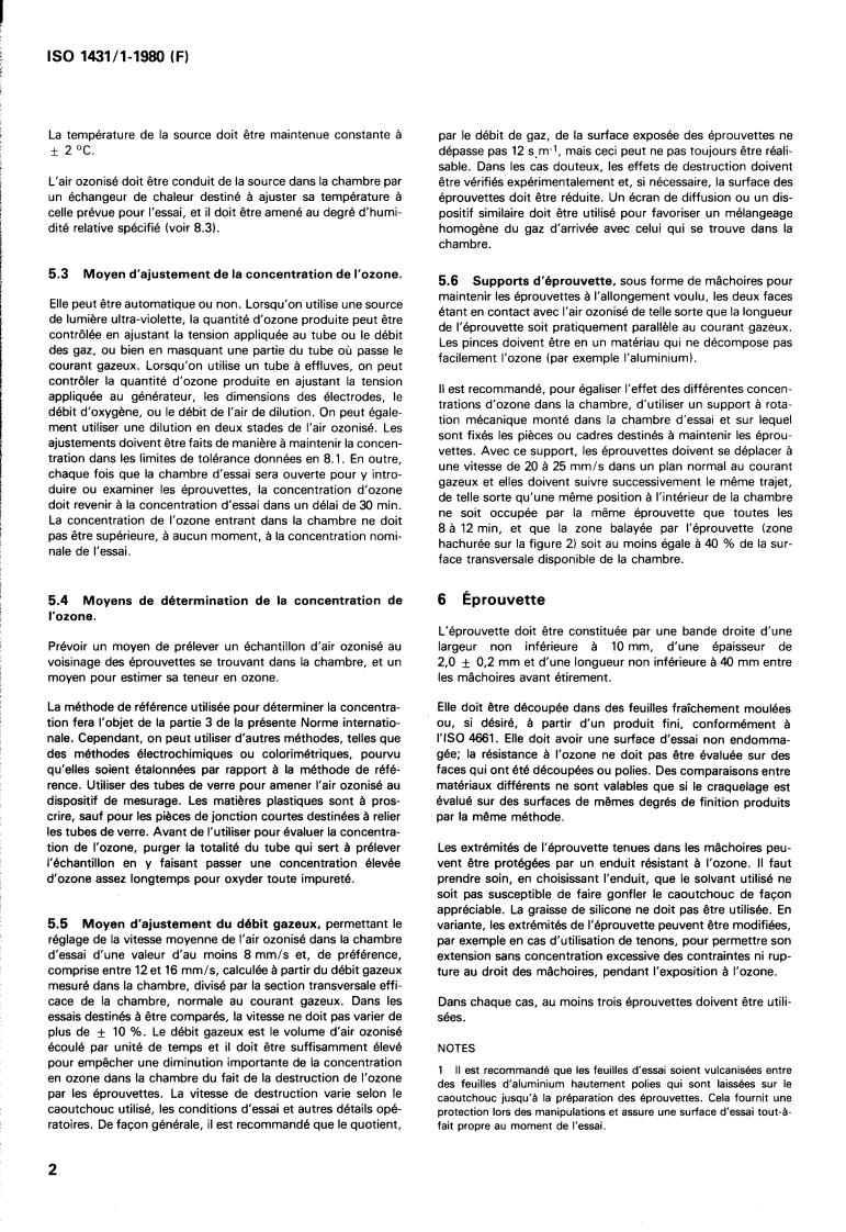 ISO 1431-1:1980 ISO 1431-1:1980 - Rubber vulcanized — Resistance to ozone cracking — Part 1: Static strain test
Released:9/1/1980 - Page 4 preview