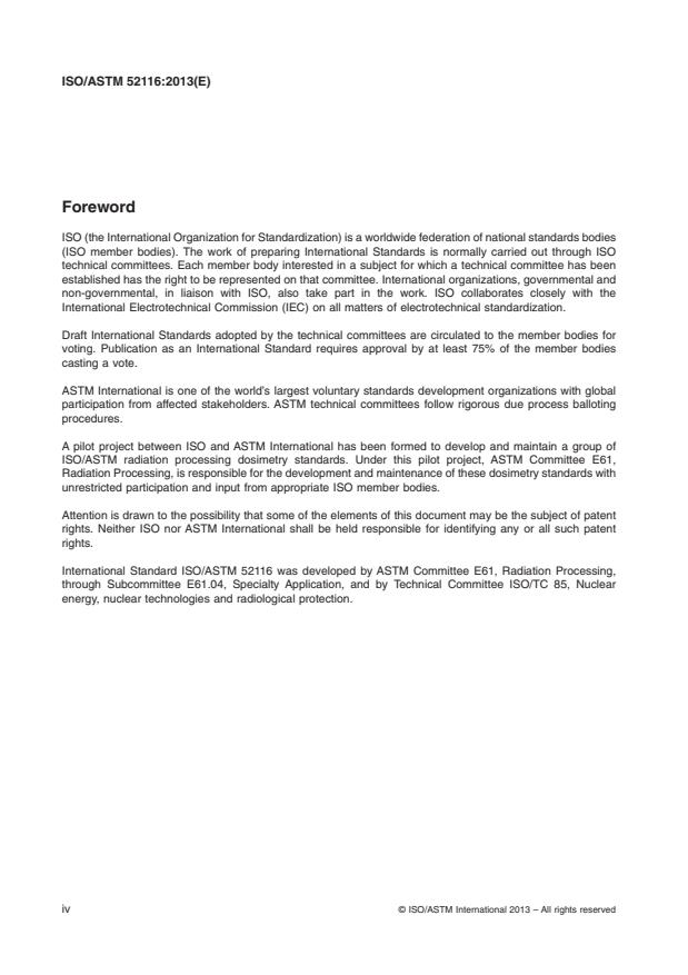 ISO/ASTM 52116:2013 ISO/ASTM 52116:2013 - Practice for dosimetry for a self-contained dry-storage gamma irradiator - Page 4 preview