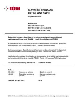 EN 50126-1:2018 (FR) - Page 1 preview