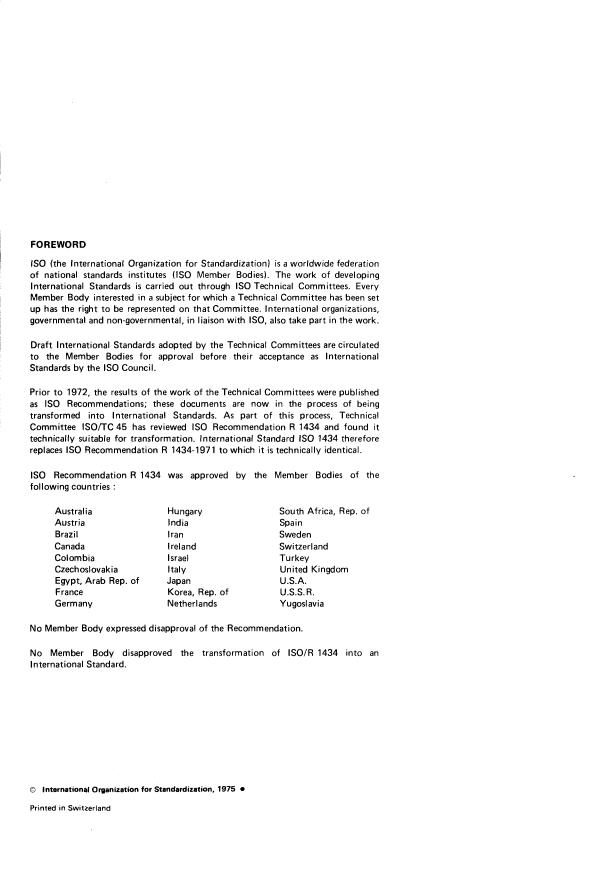 ISO 1434:1975 ISO 1434:1975 - Natural rubber in bales -- Amount of bale coating -- Specification and determination - Page 2 preview