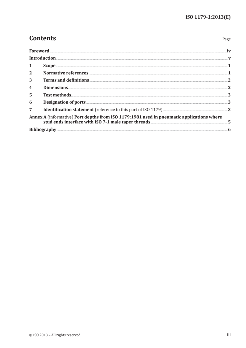 ISO 1179-1:2013 - Connections for general use and fluid power — Ports and stud ends with ISO 228-1 threads with elastomeric or metal-to-metal sealing — Part 1: Threaded ports
Released:10/22/2013