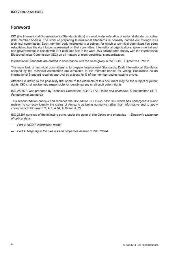 ISO 25297-1:2012 ISO 25297-1:2012 - Optics and photonics -- Electronic exchange of optical data - Page 4 preview