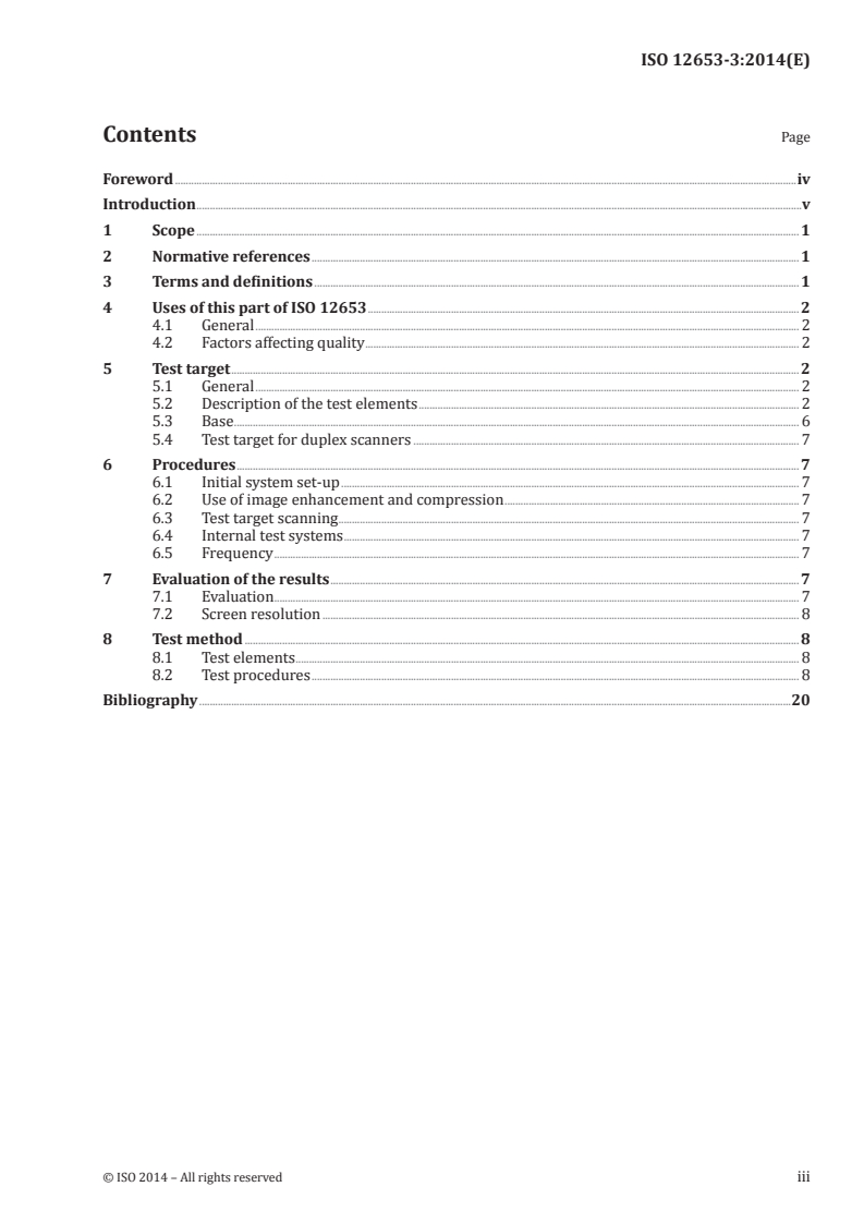 ISO 12653-3:2014 - Electronic imaging — Test target for scanning of office documents — Part 3: Test target for use in lower resolution applications
Released:2/26/2014